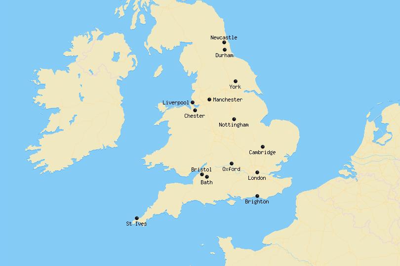 πόλεις για επίσκεψη στην Αγγλία