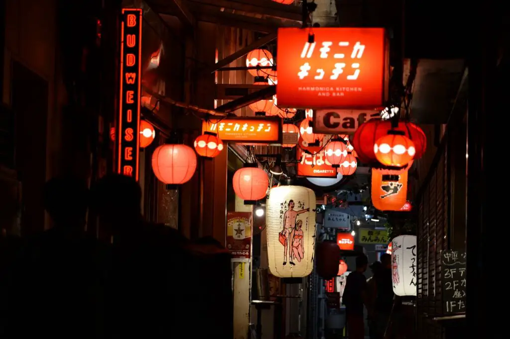 izakaya, japanese alley, night