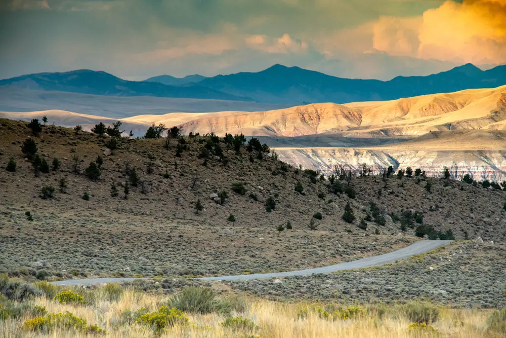Πανέμορφη περιοχή με θέα σε μια κοιλάδα στο Wyoming