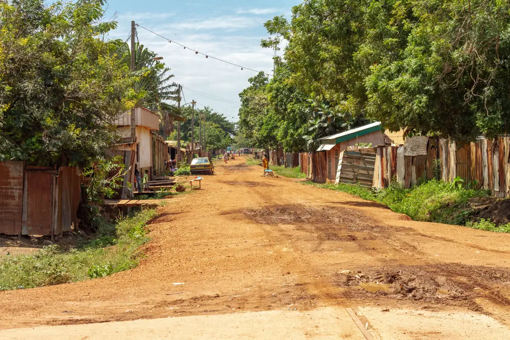 Empty street after an ethnic clash in Bangui, the capital of the Central African Republic which is one of the most dangerous countries in Africa