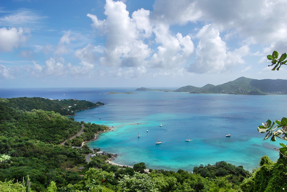 Clouds overhead the Coral Bay portion of St. John for a piece on the best and worst times to visit the island