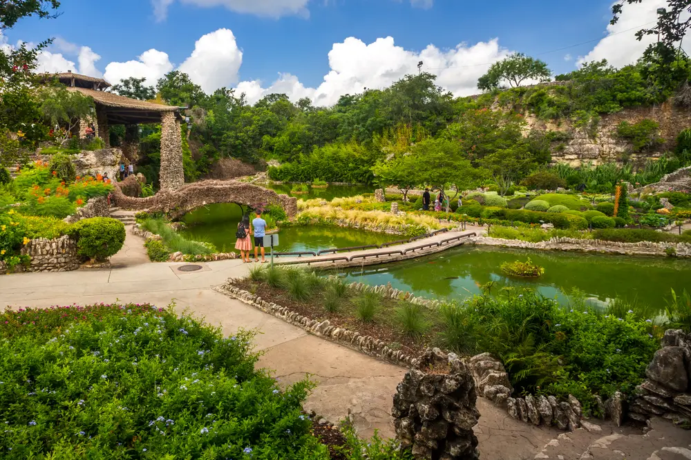 Sunken gardens in Brackenridge Park in Northwest, one of the best areas to stay in San Antonio