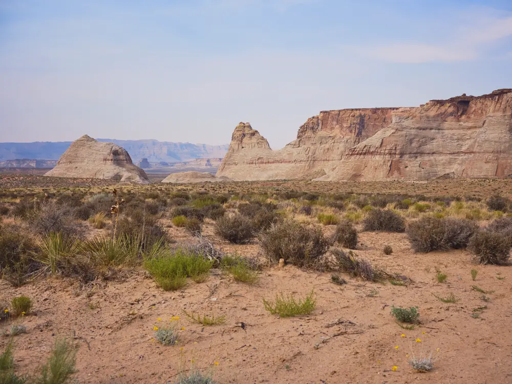 Arid desert near the Amangiri Resort in Utah pictured during the least busy time to visit